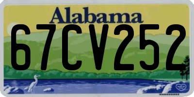 AL license plate 67CV252