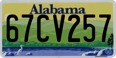 AL license plate 67CV257