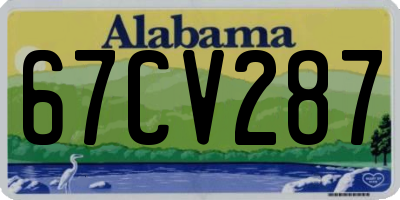 AL license plate 67CV287