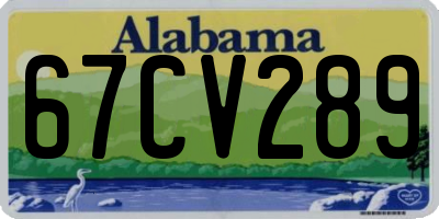 AL license plate 67CV289