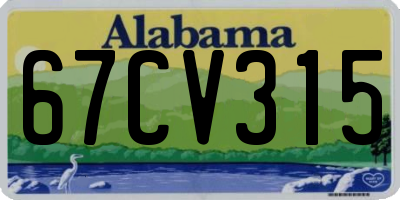 AL license plate 67CV315