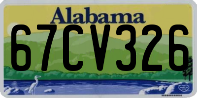 AL license plate 67CV326