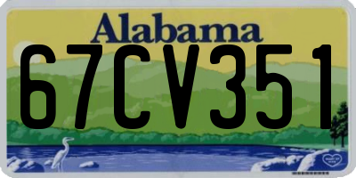 AL license plate 67CV351