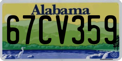 AL license plate 67CV359