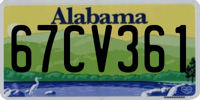 AL license plate 67CV361