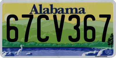 AL license plate 67CV367