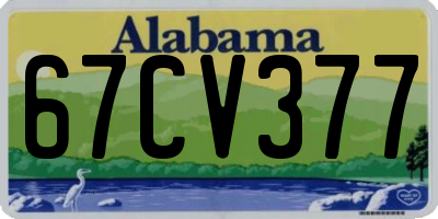 AL license plate 67CV377