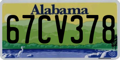 AL license plate 67CV378