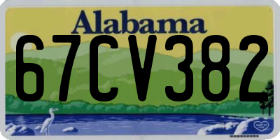 AL license plate 67CV382