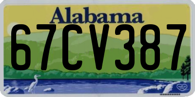 AL license plate 67CV387