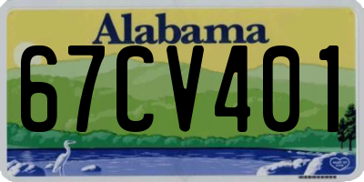 AL license plate 67CV401