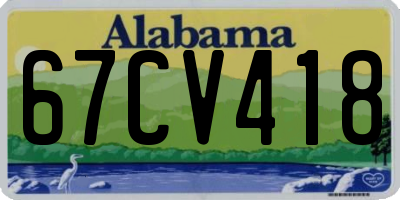 AL license plate 67CV418