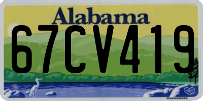 AL license plate 67CV419