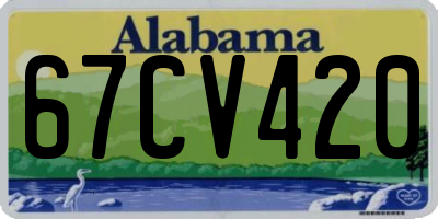 AL license plate 67CV420