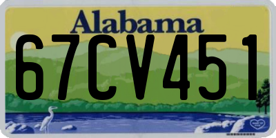 AL license plate 67CV451