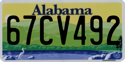 AL license plate 67CV492