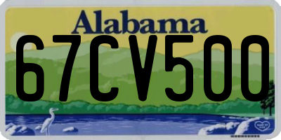 AL license plate 67CV500