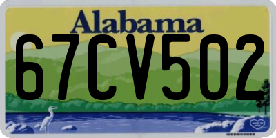 AL license plate 67CV502
