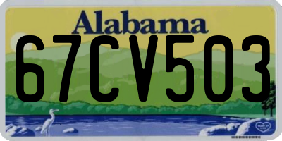 AL license plate 67CV503