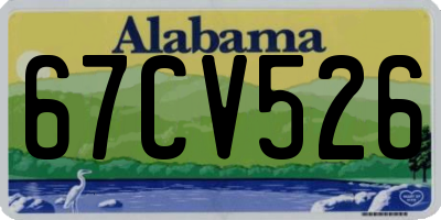 AL license plate 67CV526