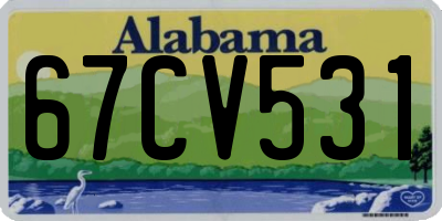 AL license plate 67CV531
