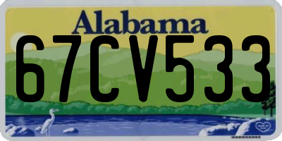 AL license plate 67CV533