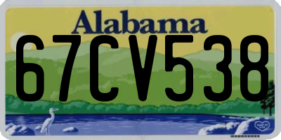 AL license plate 67CV538
