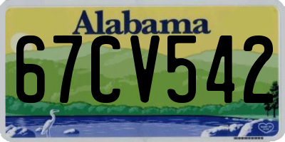 AL license plate 67CV542