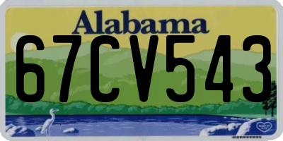 AL license plate 67CV543