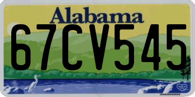 AL license plate 67CV545
