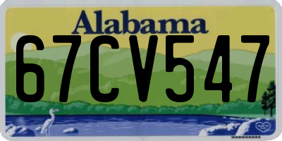 AL license plate 67CV547
