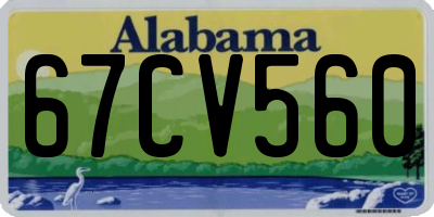 AL license plate 67CV560