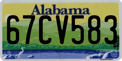 AL license plate 67CV583