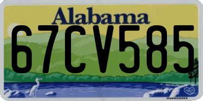AL license plate 67CV585