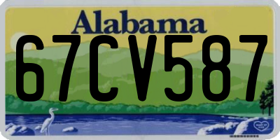 AL license plate 67CV587