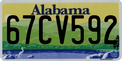 AL license plate 67CV592