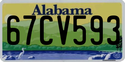 AL license plate 67CV593