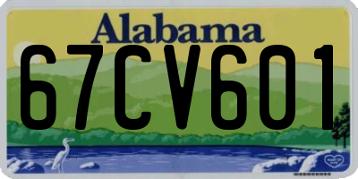 AL license plate 67CV601