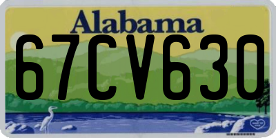 AL license plate 67CV630