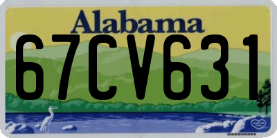 AL license plate 67CV631