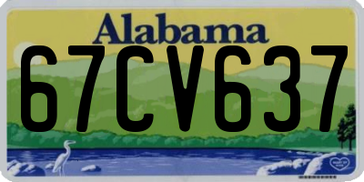 AL license plate 67CV637
