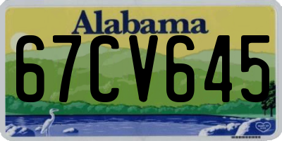 AL license plate 67CV645