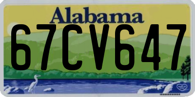 AL license plate 67CV647