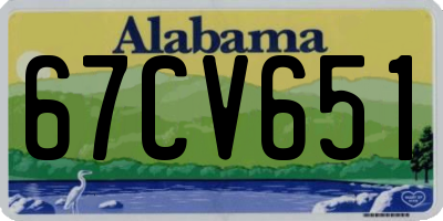 AL license plate 67CV651