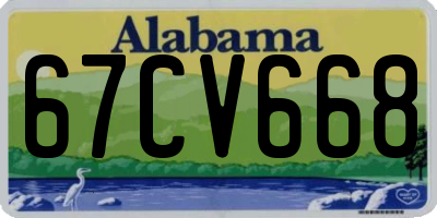 AL license plate 67CV668