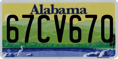 AL license plate 67CV670