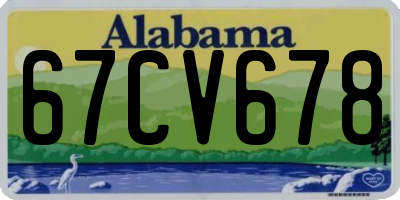 AL license plate 67CV678