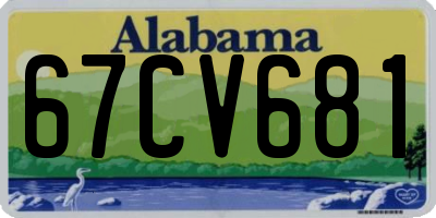 AL license plate 67CV681