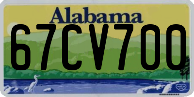 AL license plate 67CV700