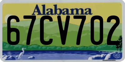 AL license plate 67CV702